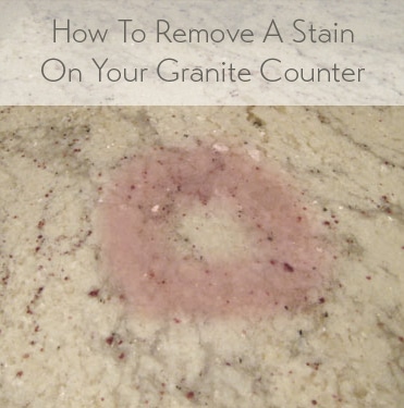 Food stain on granite countertops
